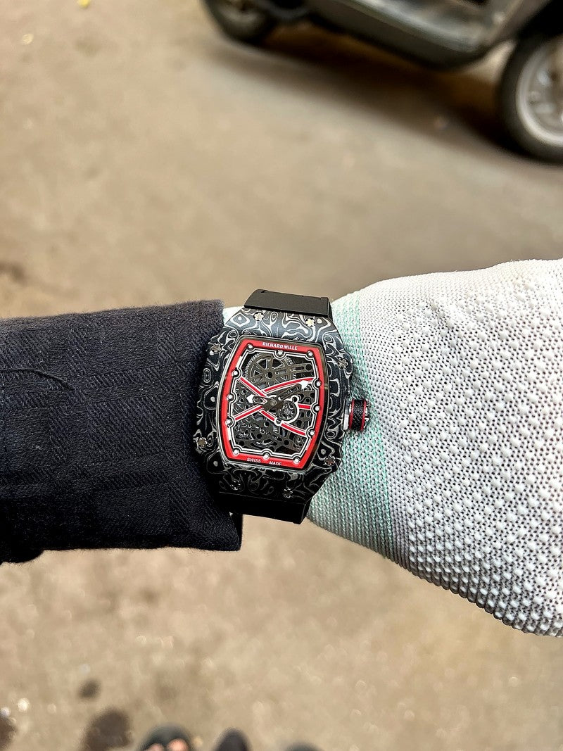 Richard Mille RM 67 01 Nadal Carbon Skeleton Dial Black Red Variants