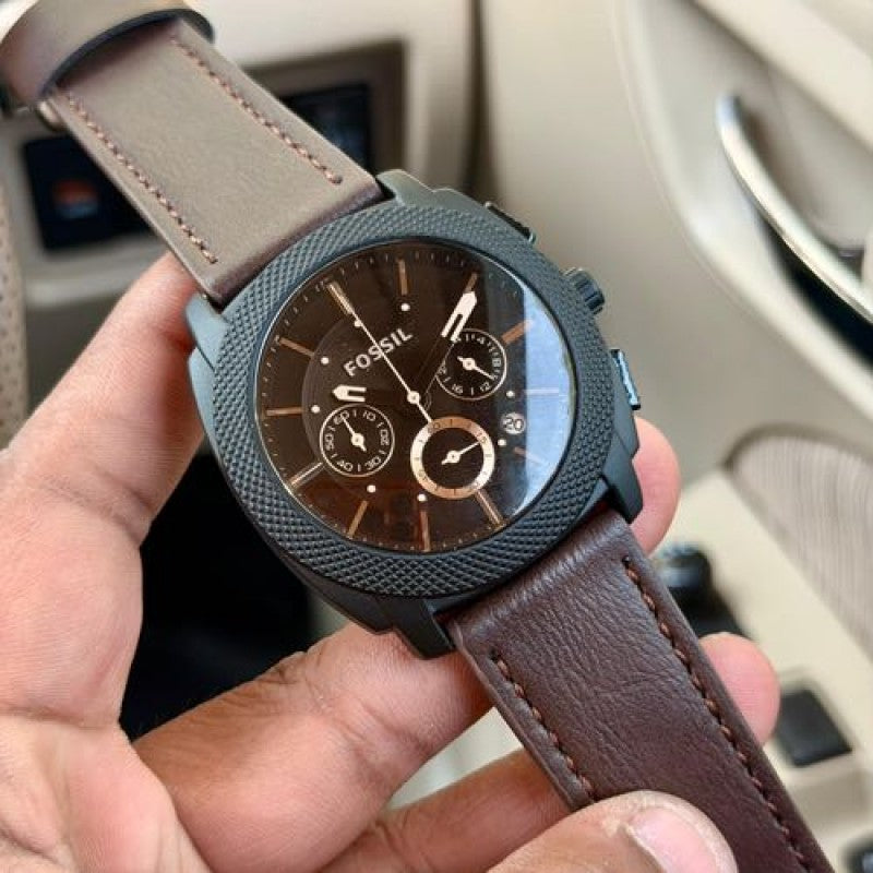 FossIL CHRONO BROWN BLACK BROWN BELT
