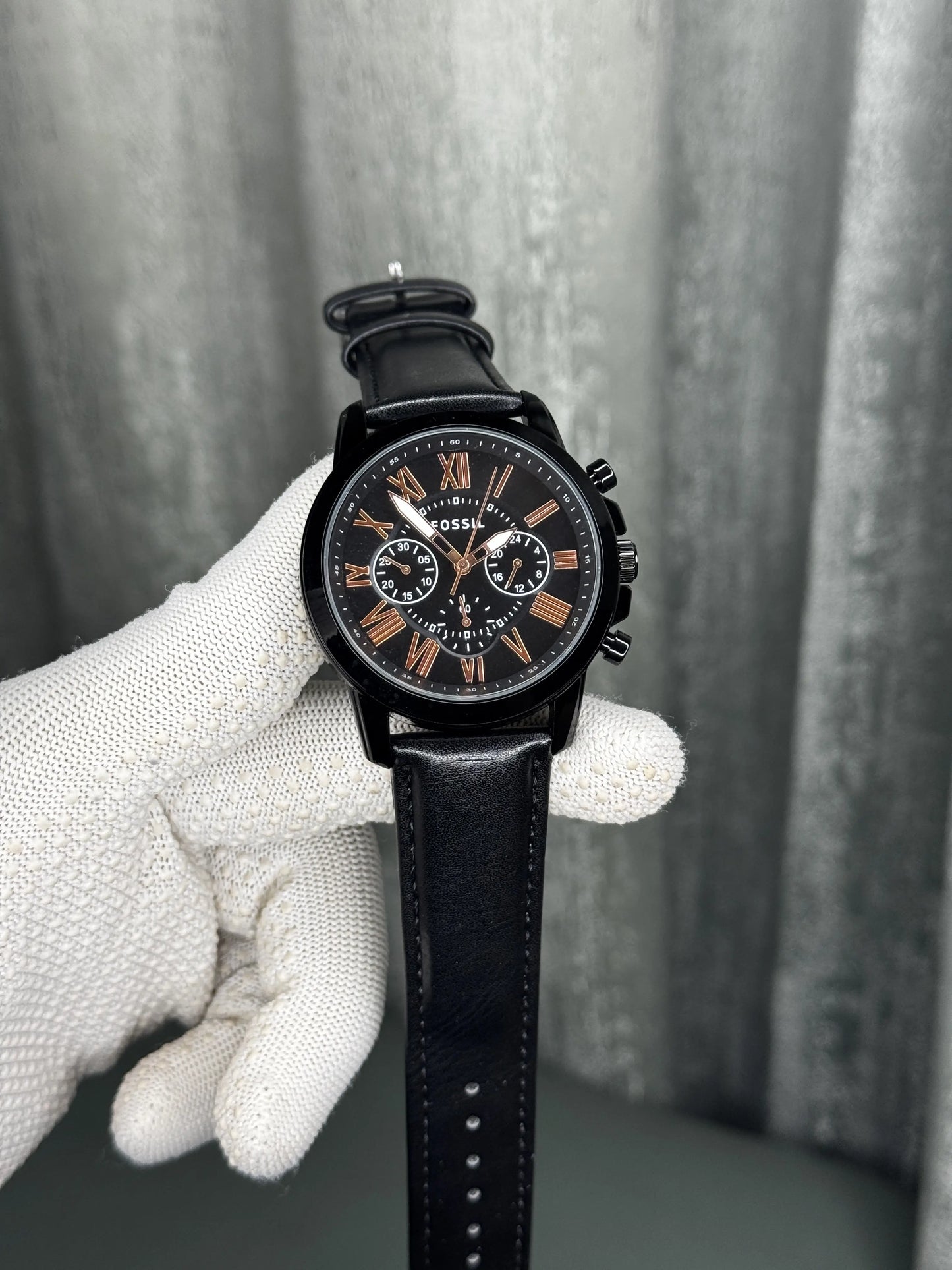 Fossil Grant All Black Chronograph Watch