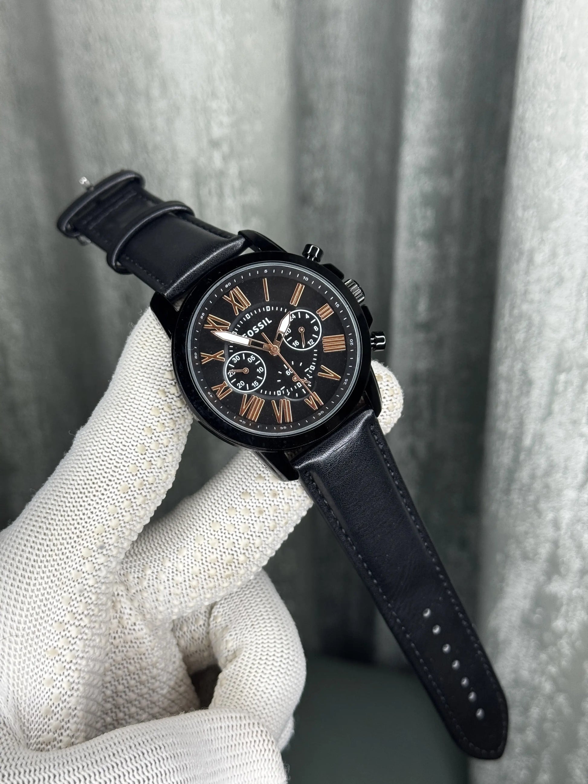 Fossil Grant All Black Chronograph Watch