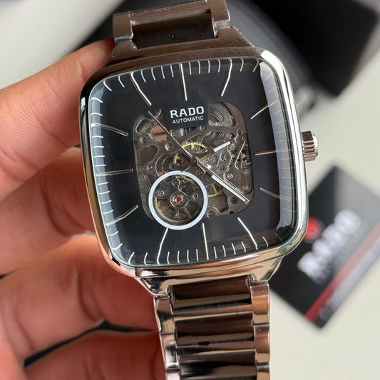 Rad o True Square Skeleton Automatic Silver Black