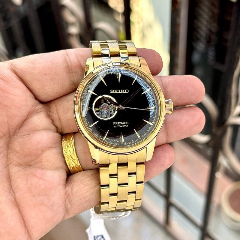 Seik o Presage Cocktail Automatic Gold Black