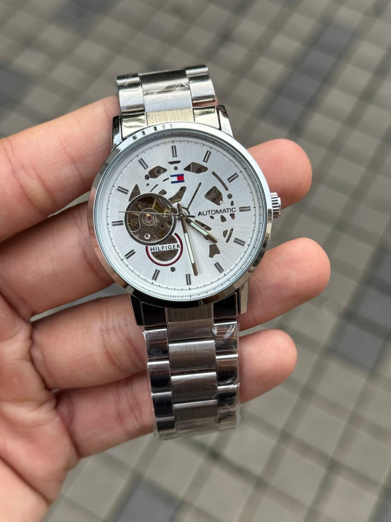 Tommy Hilfige r Automatic Silver White