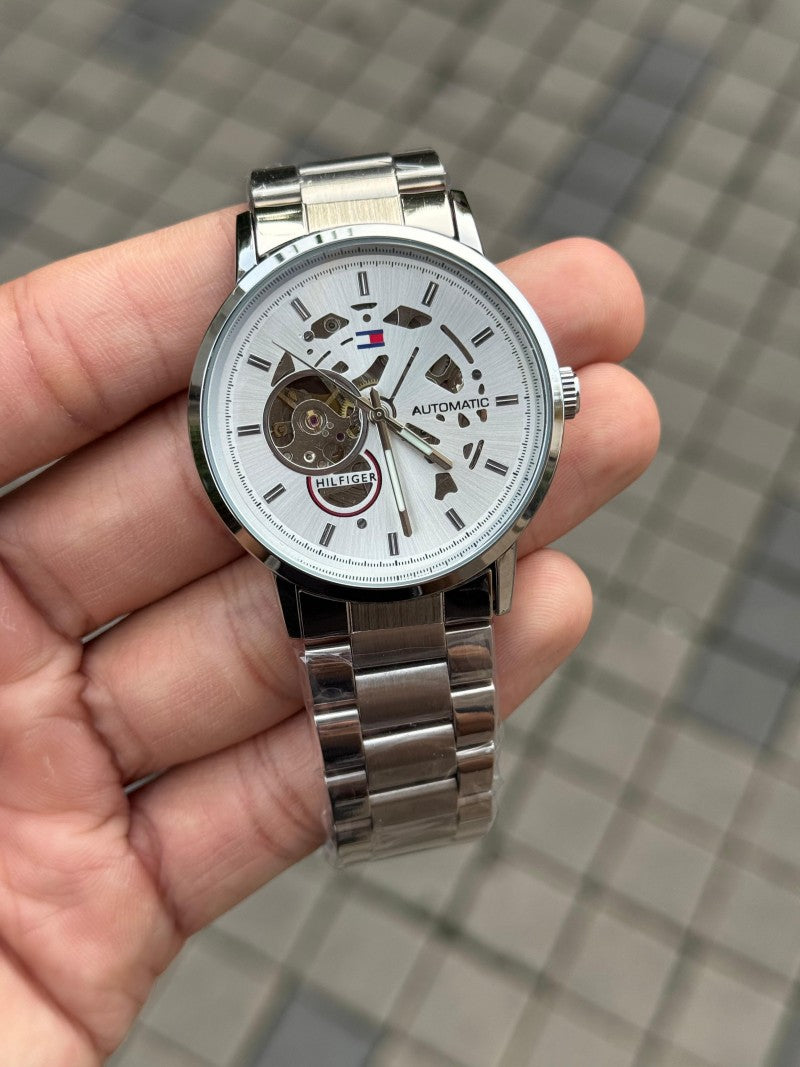 Tommy Hilfige r Automatic Silver White