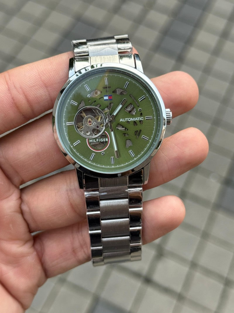 Tommy Hilfige r Automatic Silver Green