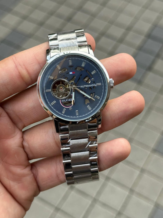Tommy Hilfige r Automatic Silver Blue