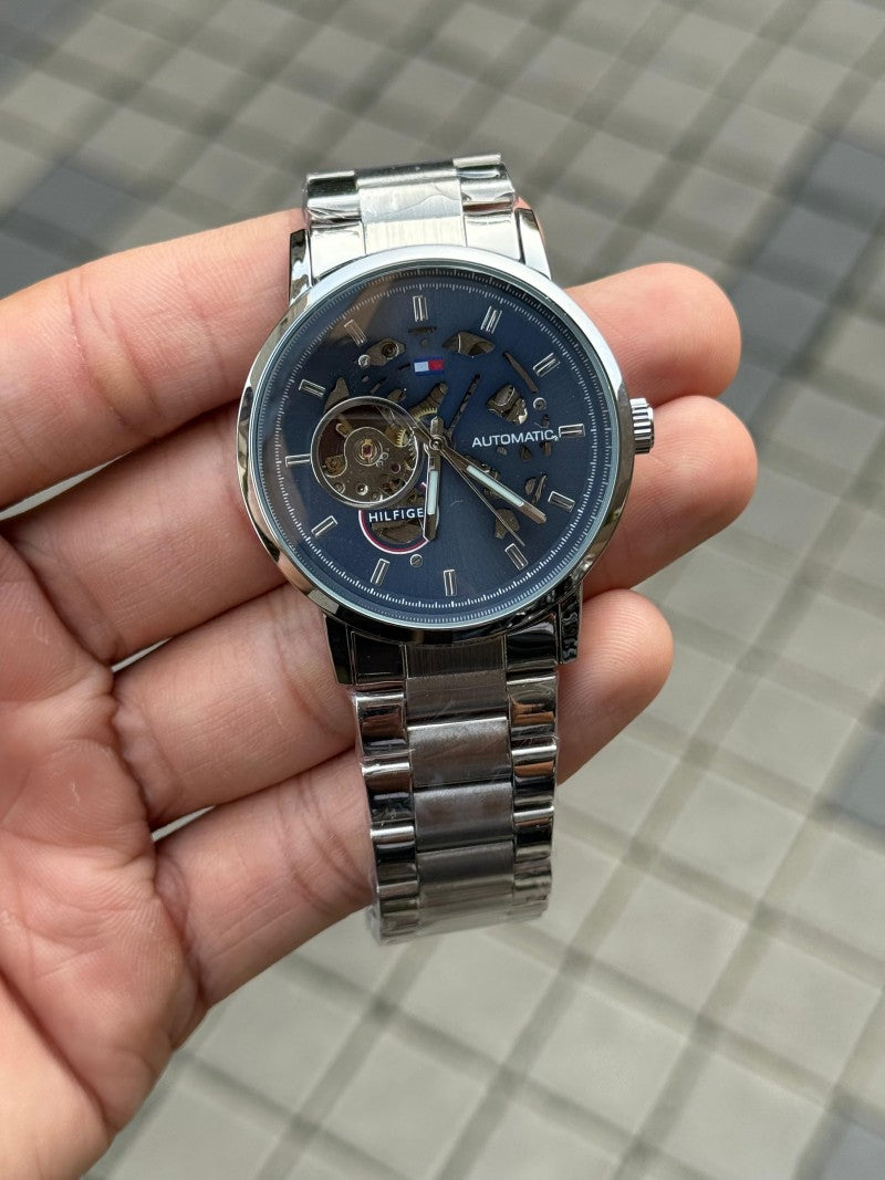 Tommy Hilfige r Automatic Silver Blue