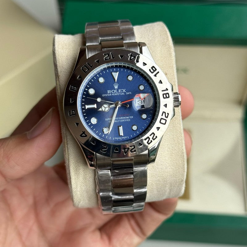 Role x Oyster Perpetual Explorer 2 0 Quartz Silver Blue