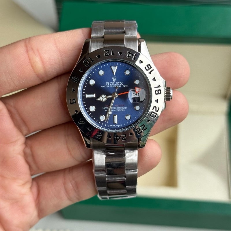 Role x Oyster Perpetual Explorer 2 0 Quartz Silver Blue