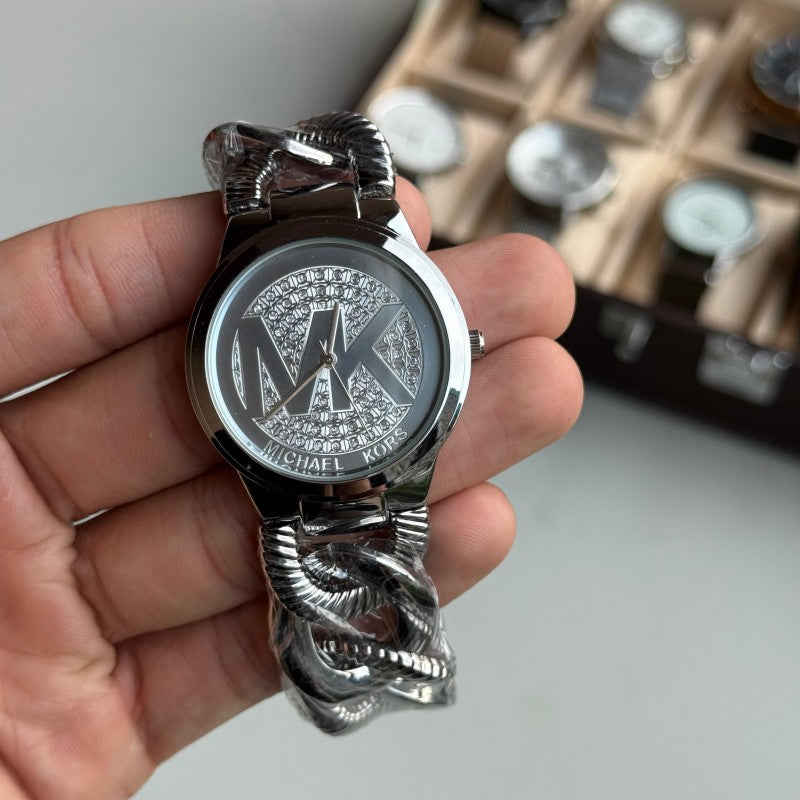 Michael Kor s Women s Silver White Diamond