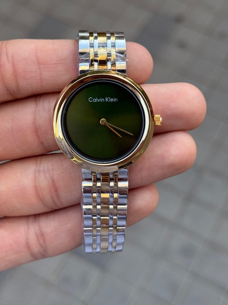 Calvin Klei n Slim Women s Gold Two Tone Green