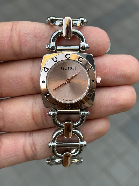 Gucc i Elegant Women Two Tone Pink Dial
