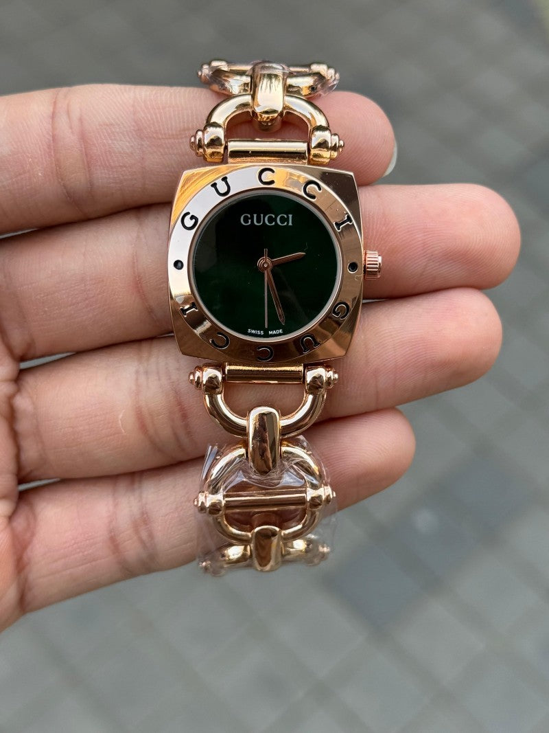 Gucc i Elegant Women Rose Green