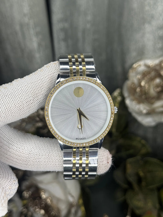 Movado Museum Classic Dual White Diamond Premium Watch