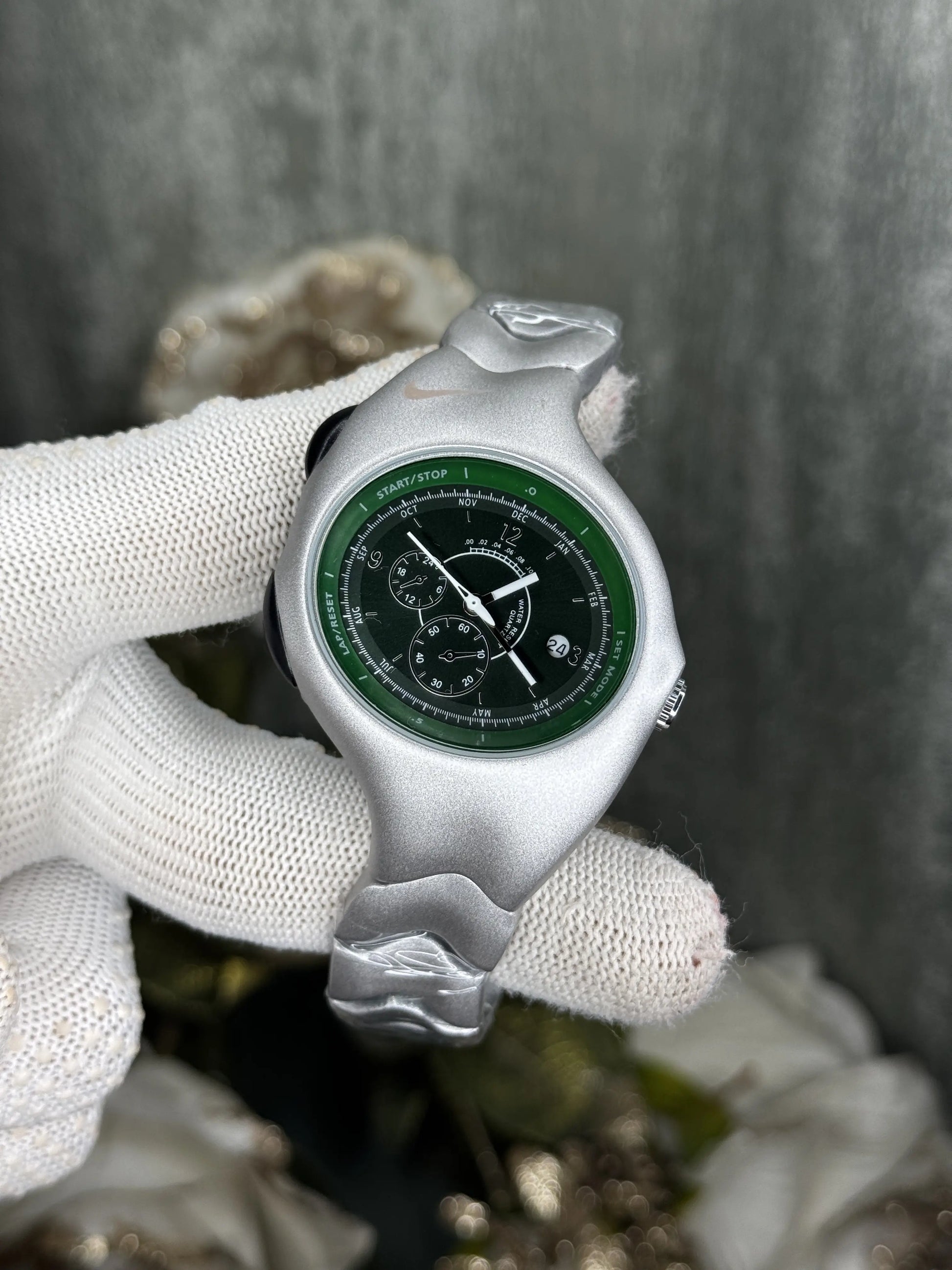 Nike Silver Green Premium Watch