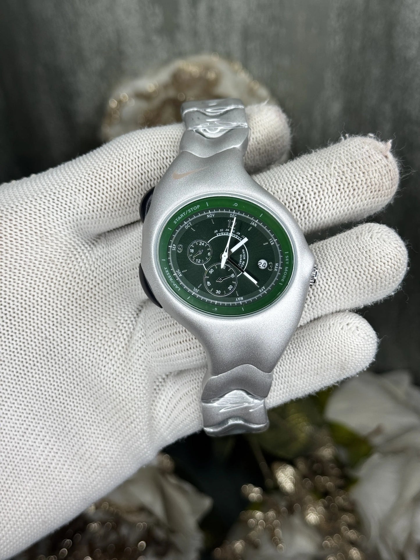 Nike Silver Green Premium Watch