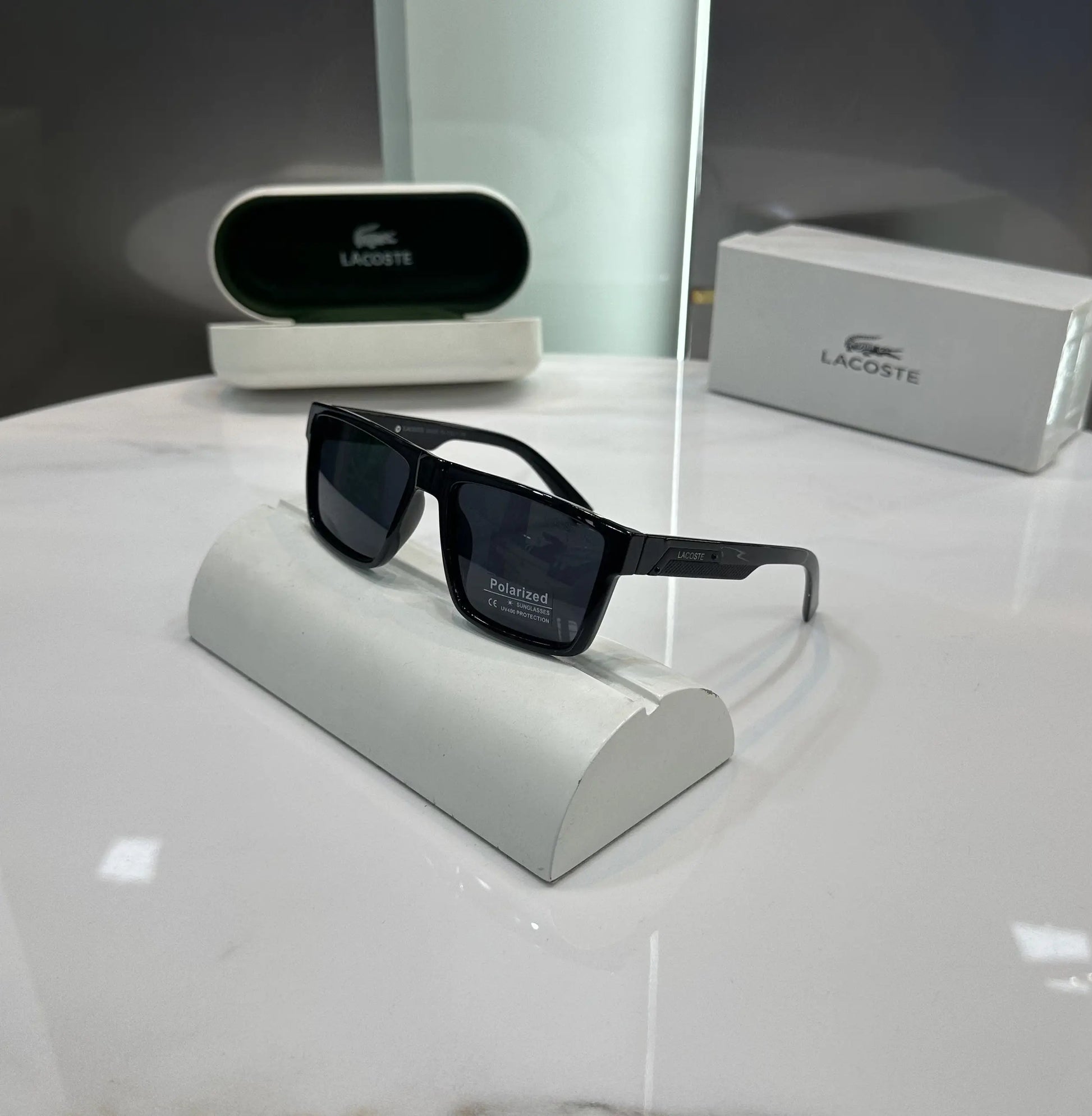 Lacost e All Black Glossy Premium Shades 328