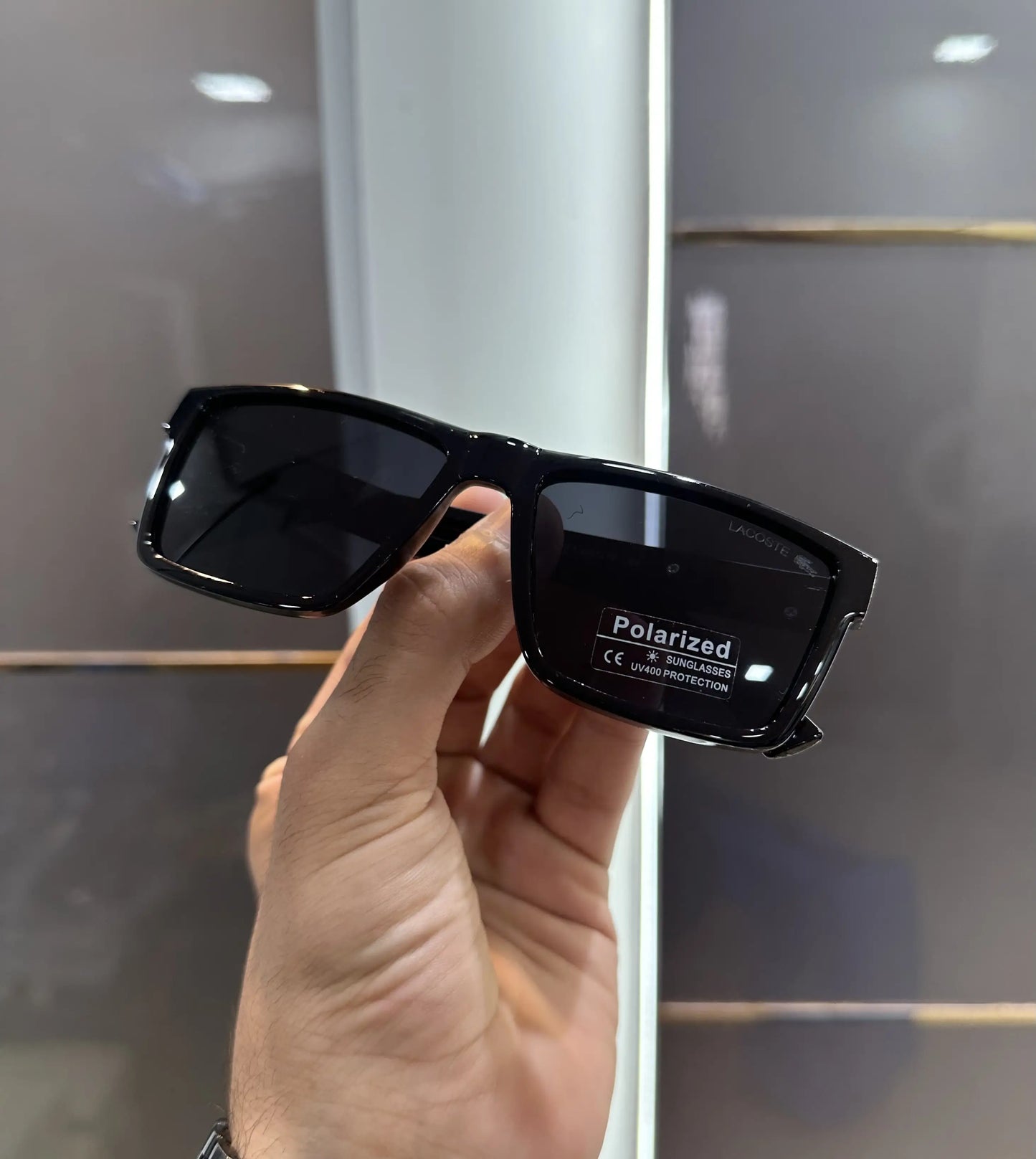 Lacost e All Black Glossy Premium Shades 328