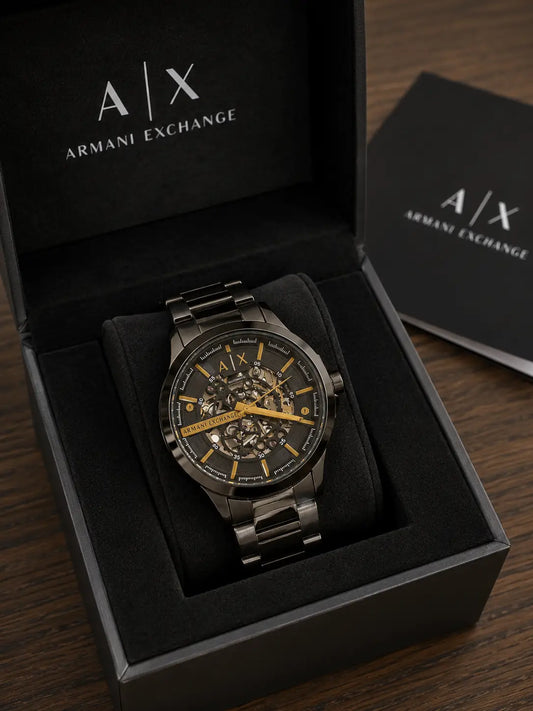 Armani Exchange (A|X) Skeleton Automatic japan