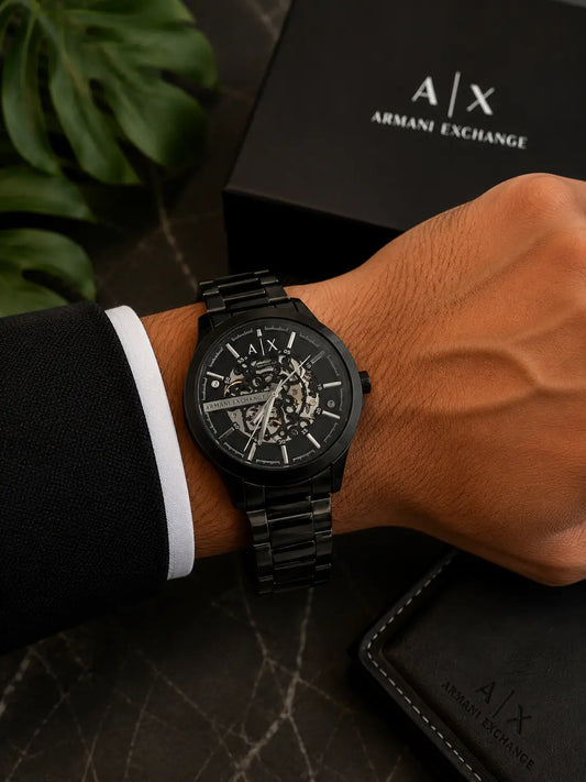 Armani Exchange (A|X) Skeleton Automatic japan