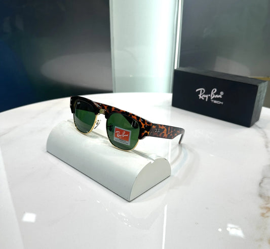 RayBan Tiger Green Clubmaster Premium Shades 0316