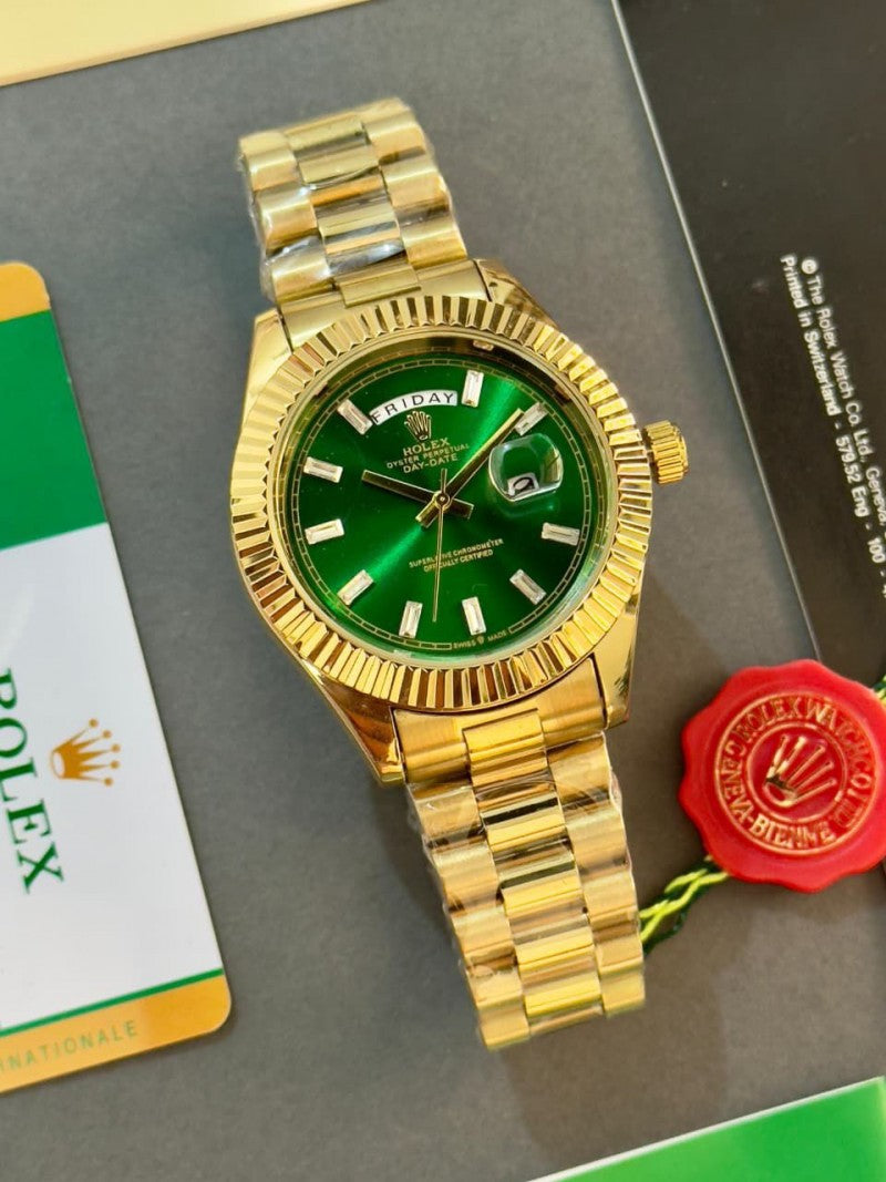 Role x Daydate Green Dial