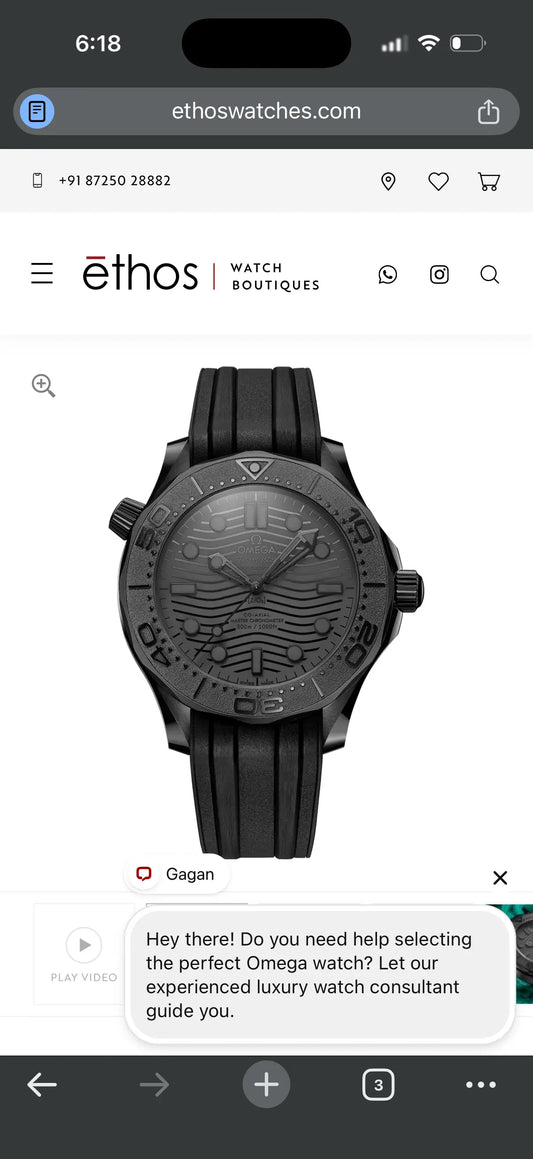 Omeg_a seamaster 300m diver auto rubber full black