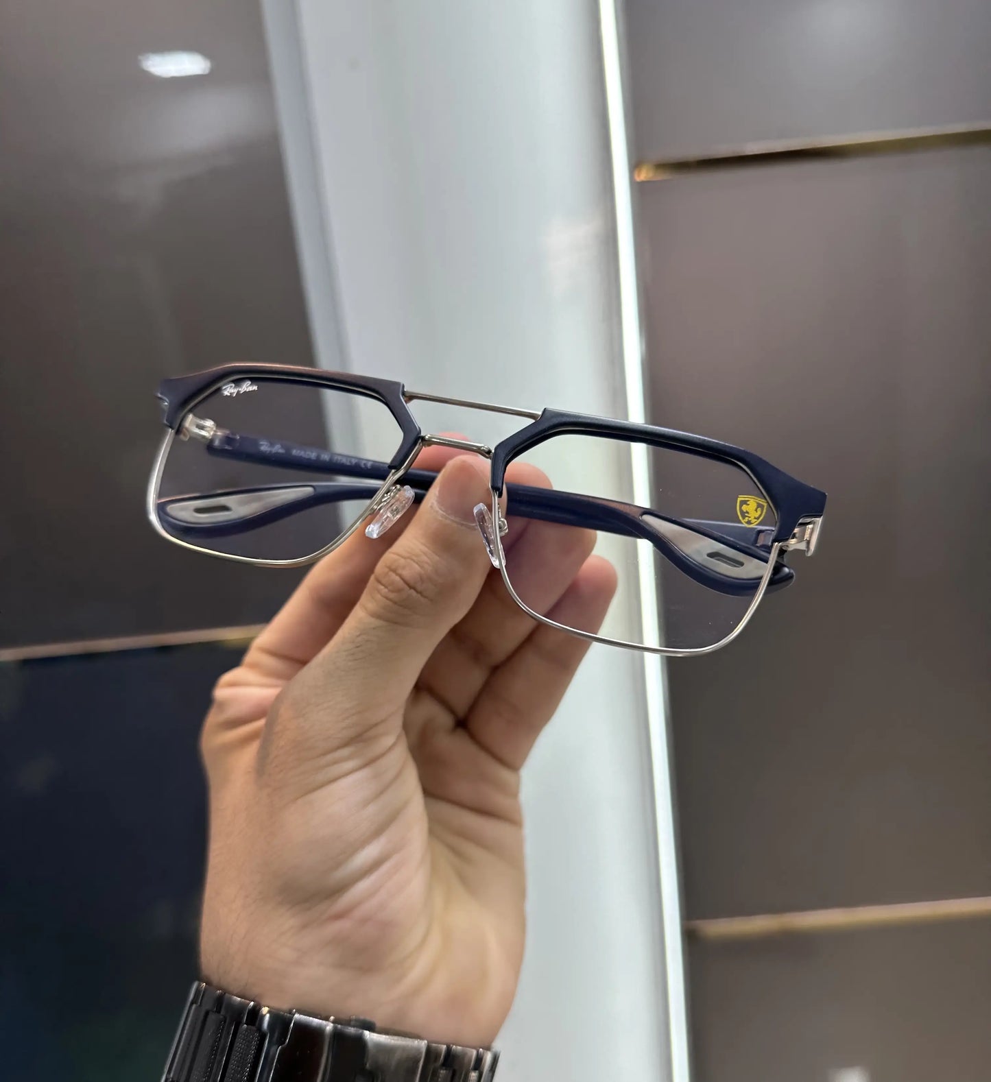 RayBan Matt Blue Premium Glasses 04