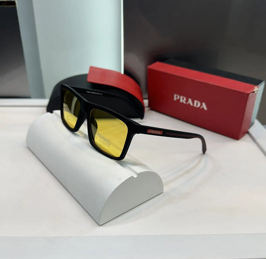 Prada Matt Black Yellow Premium Shades 2028