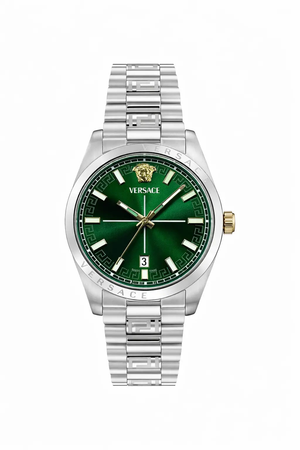 Versace Green Round Dail Analog Watch