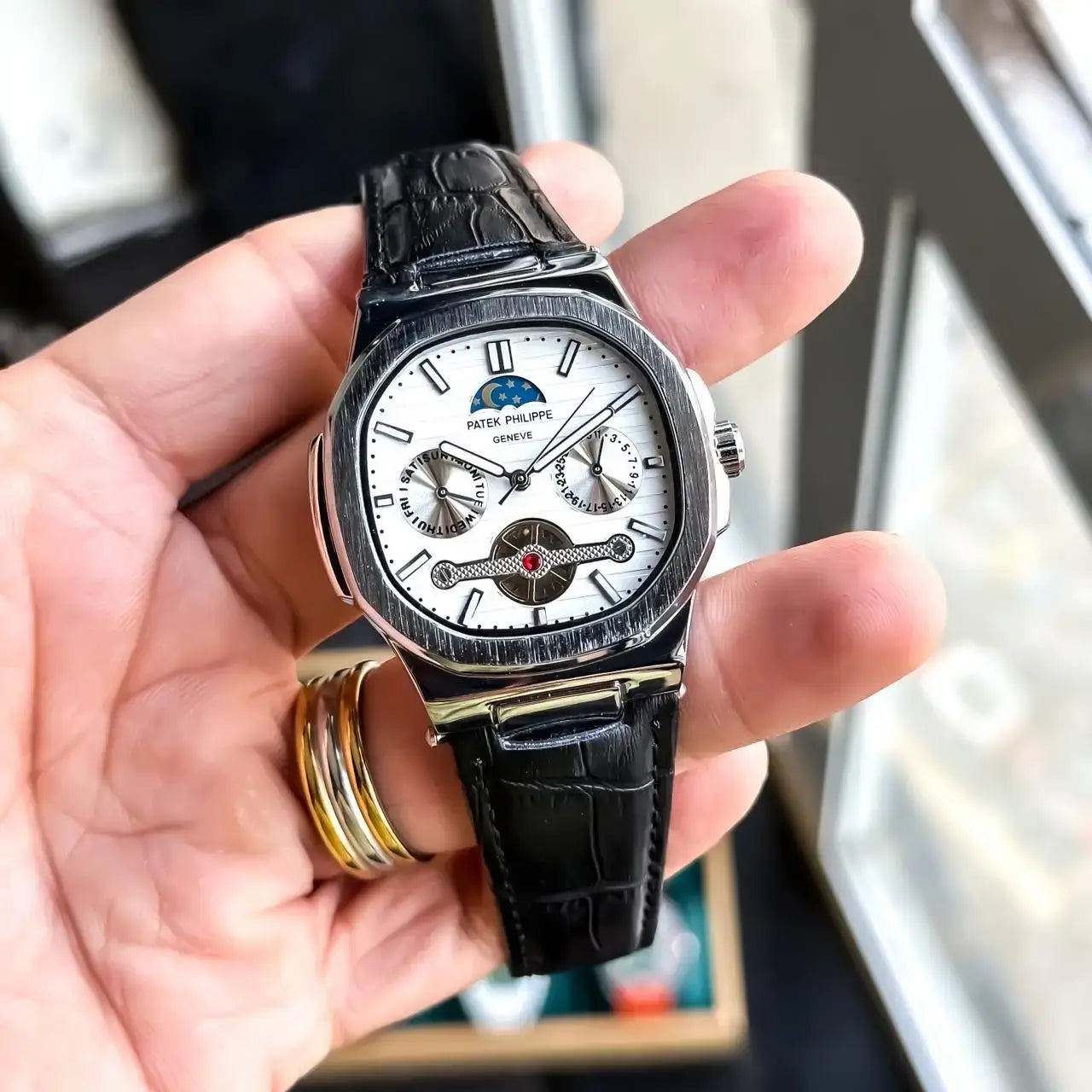 patek philippe silver white