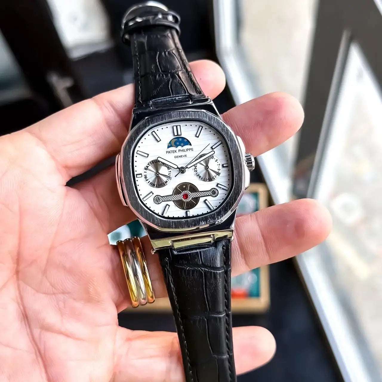 patek philippe silver white