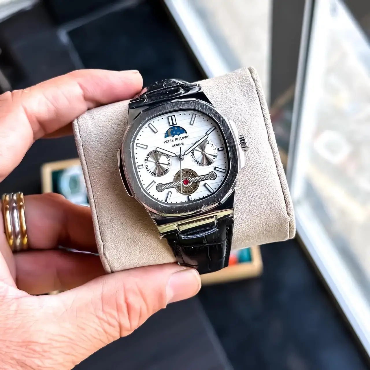 patek philippe silver white