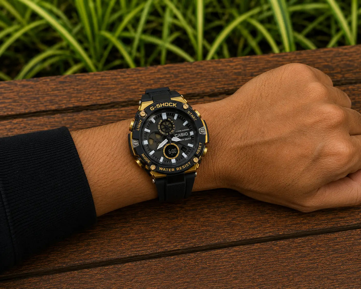 G shock B100 black gold