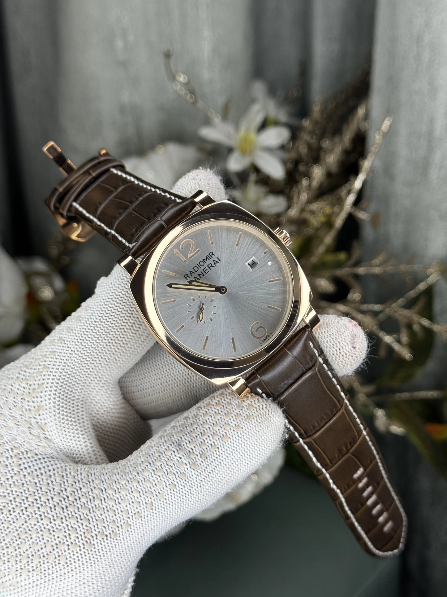 Panerai Radiomir Quaranta Brown White Premium Quartz Watch