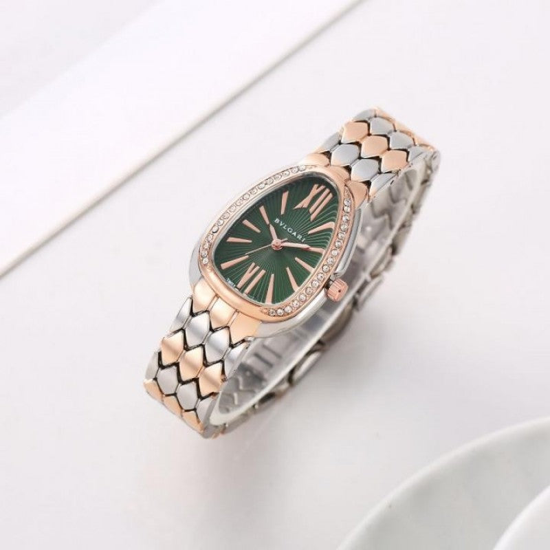 bvlgari dual tone green dial