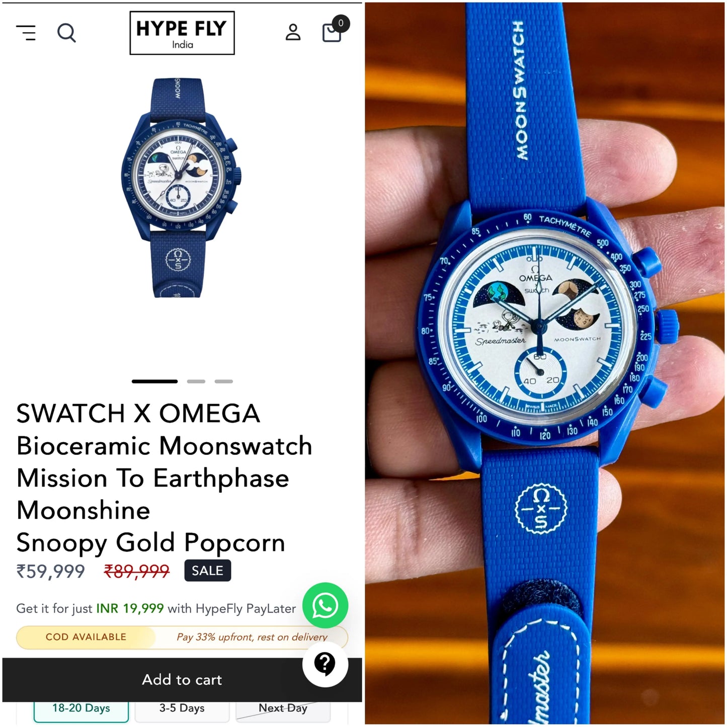 Omega speedmaster x swatch Limited edition