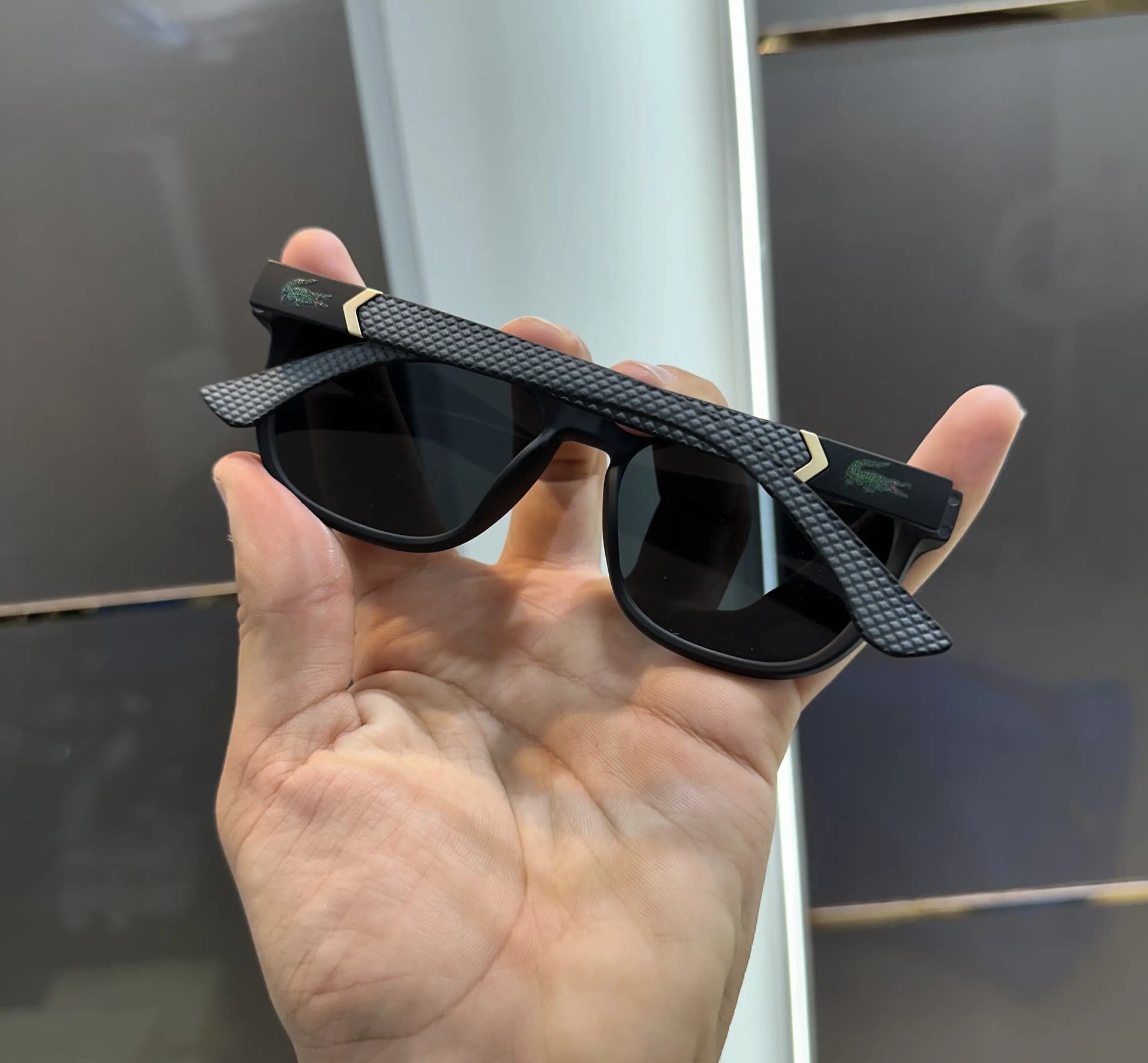 Lacost e All Black Textured Stick Premium Shades 0366