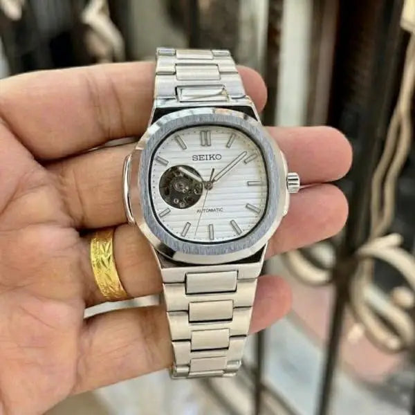Seiko nautiko Mod Automatic open heart white 009