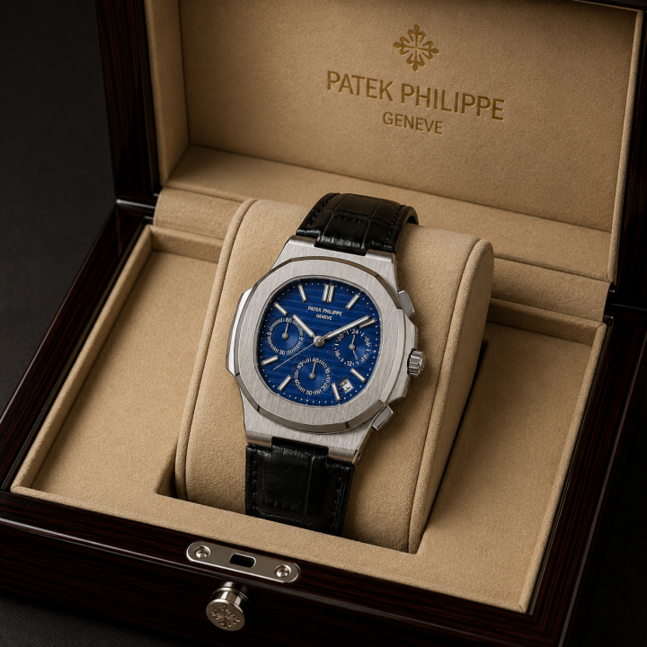 Patek_Philippe Leather Strap Watch