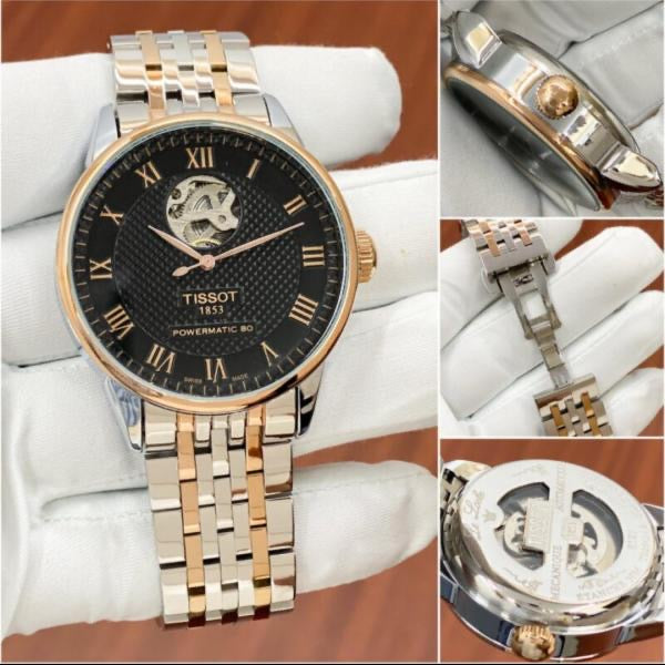Tisso t 1853 Powermatic Automatic Heavy Quality Two Tone Watch With All Tagging