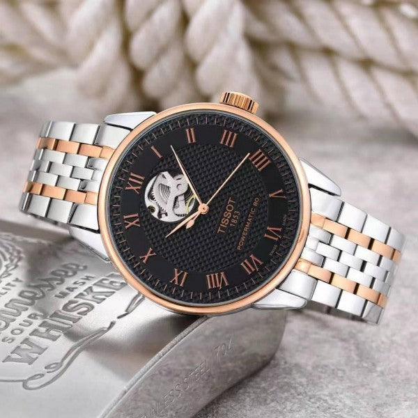 Tisso t 1853 Powermatic Automatic Heavy Quality Two Tone Watch With All Tagging