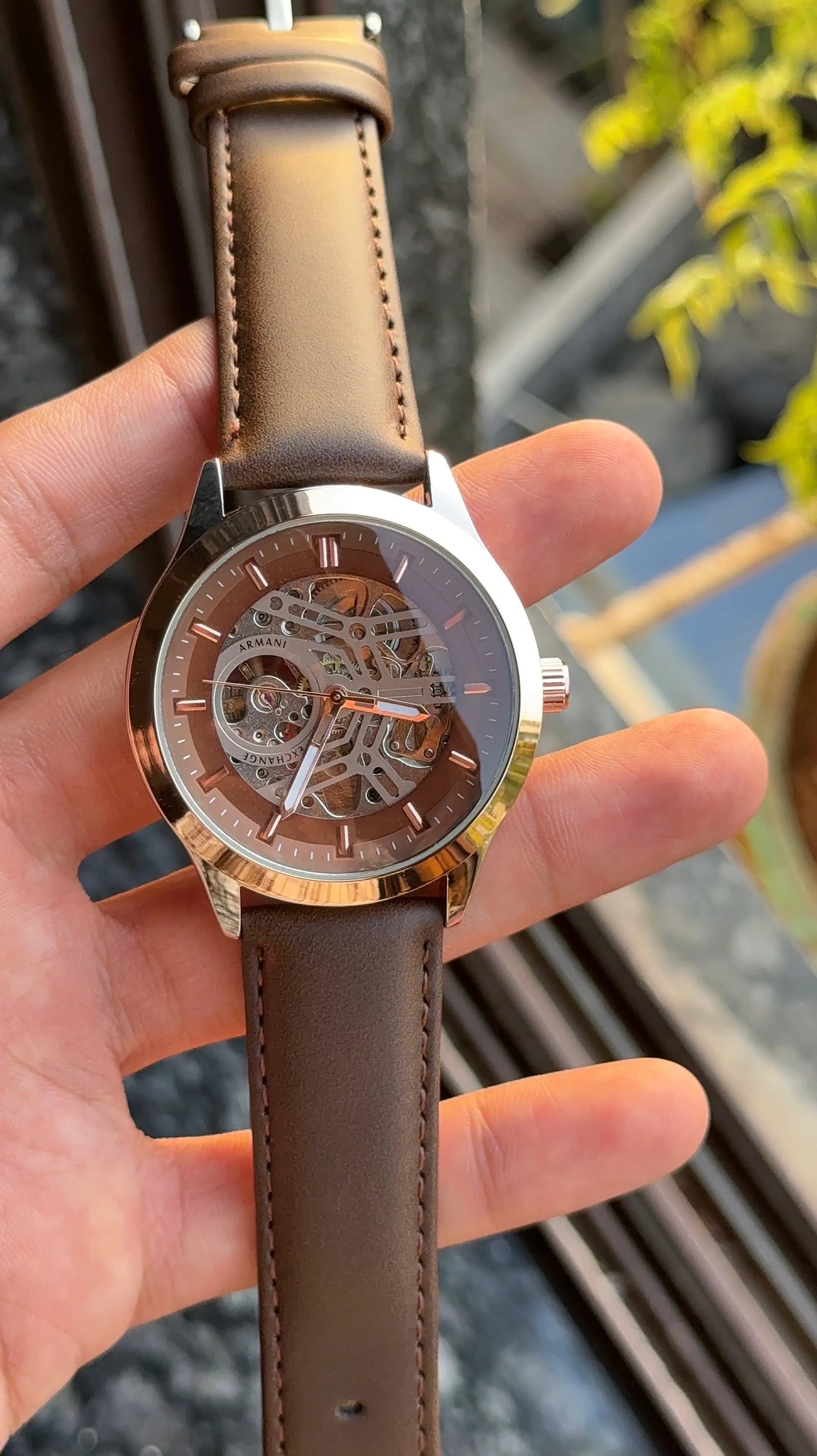 Armani Exchange (A|X) Leather Automatic japan