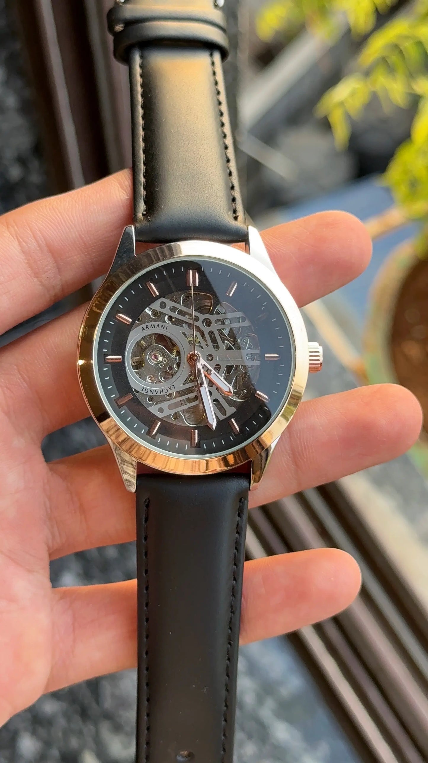 Armani Exchange (A|X) Leather Automatic japan