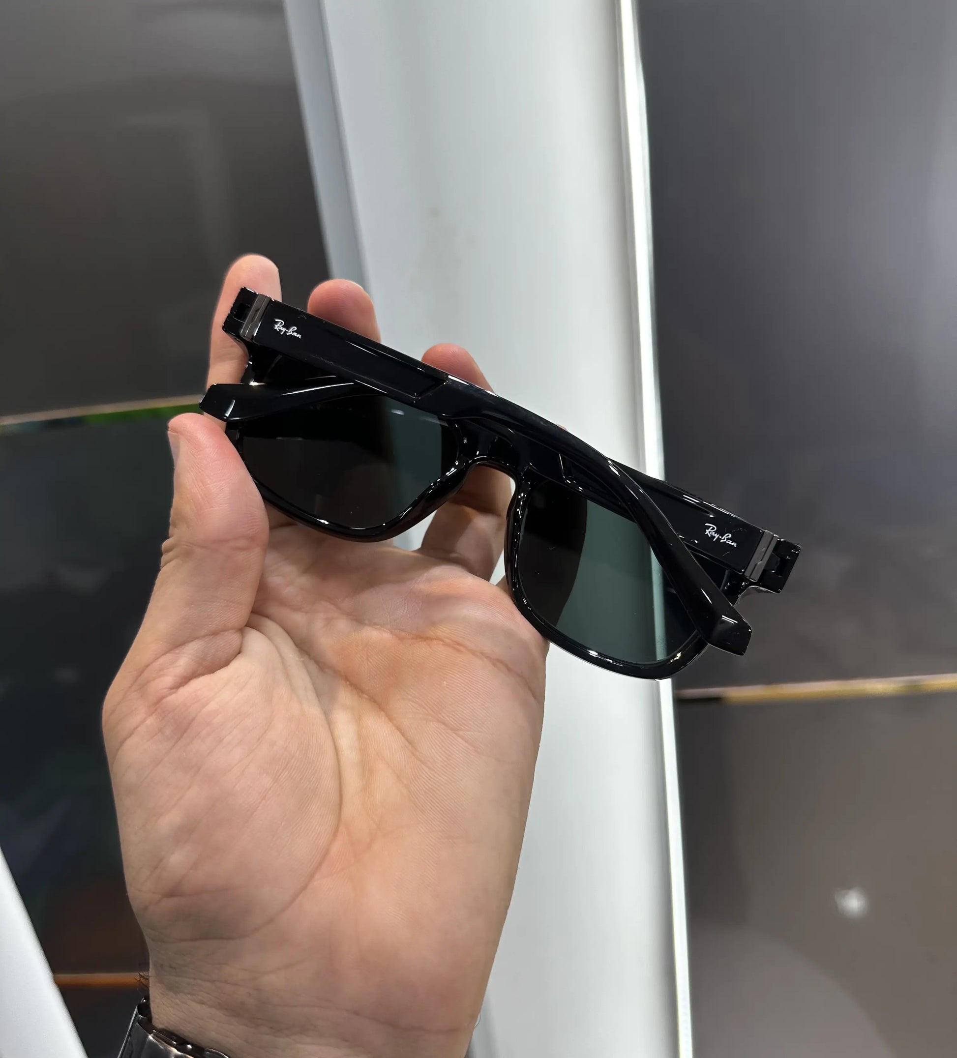 RayBan All Black Glossy Premium Shades 8283