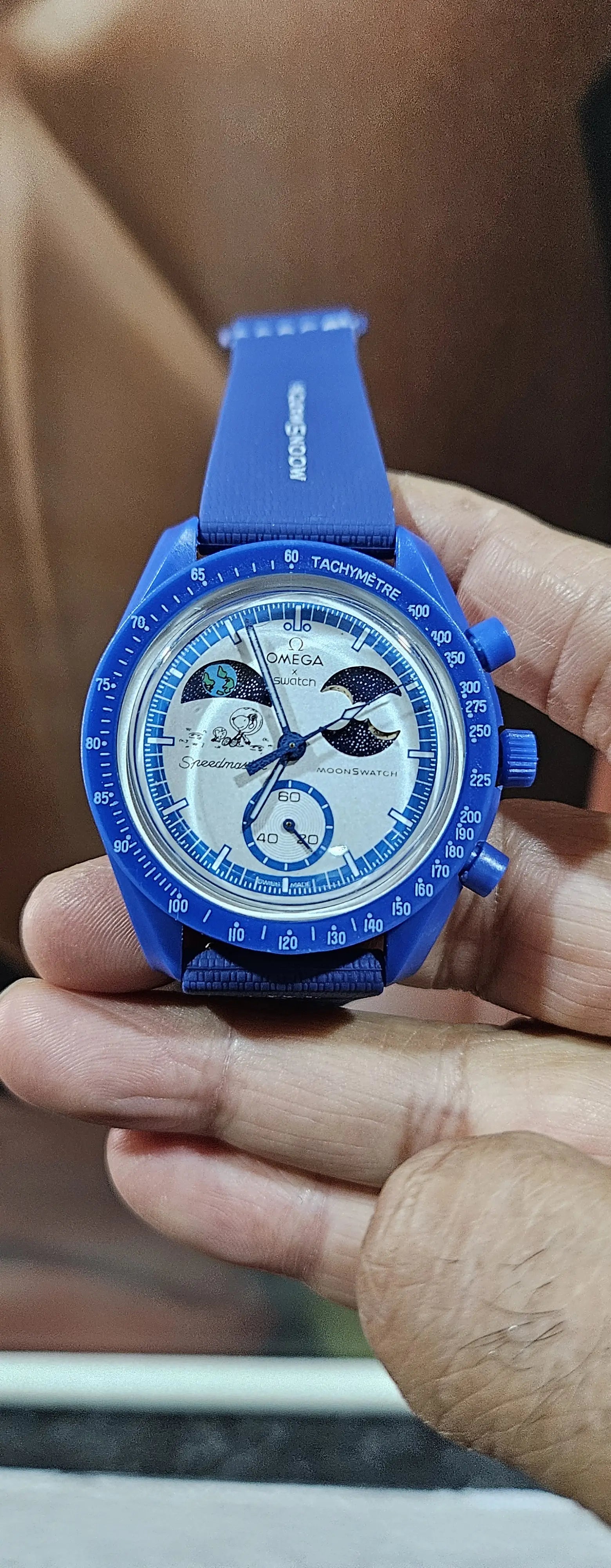 OMEGA MOON BLUE WATCH