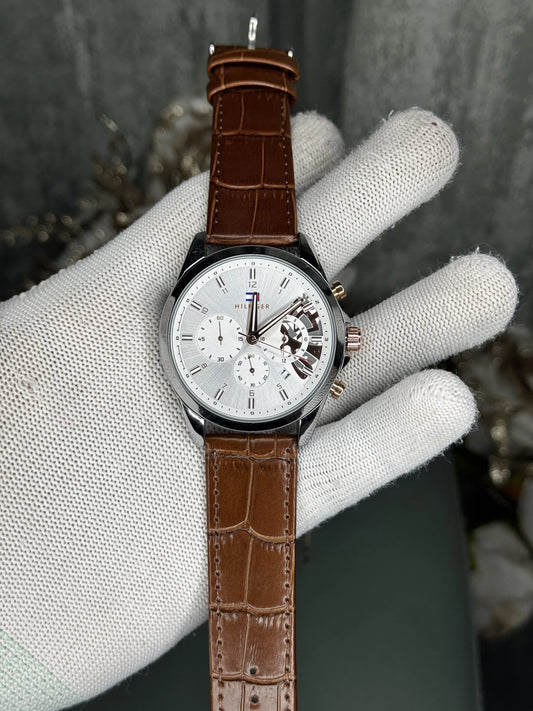Tommy Hilfige r Brown White Premium Chronograph Watch