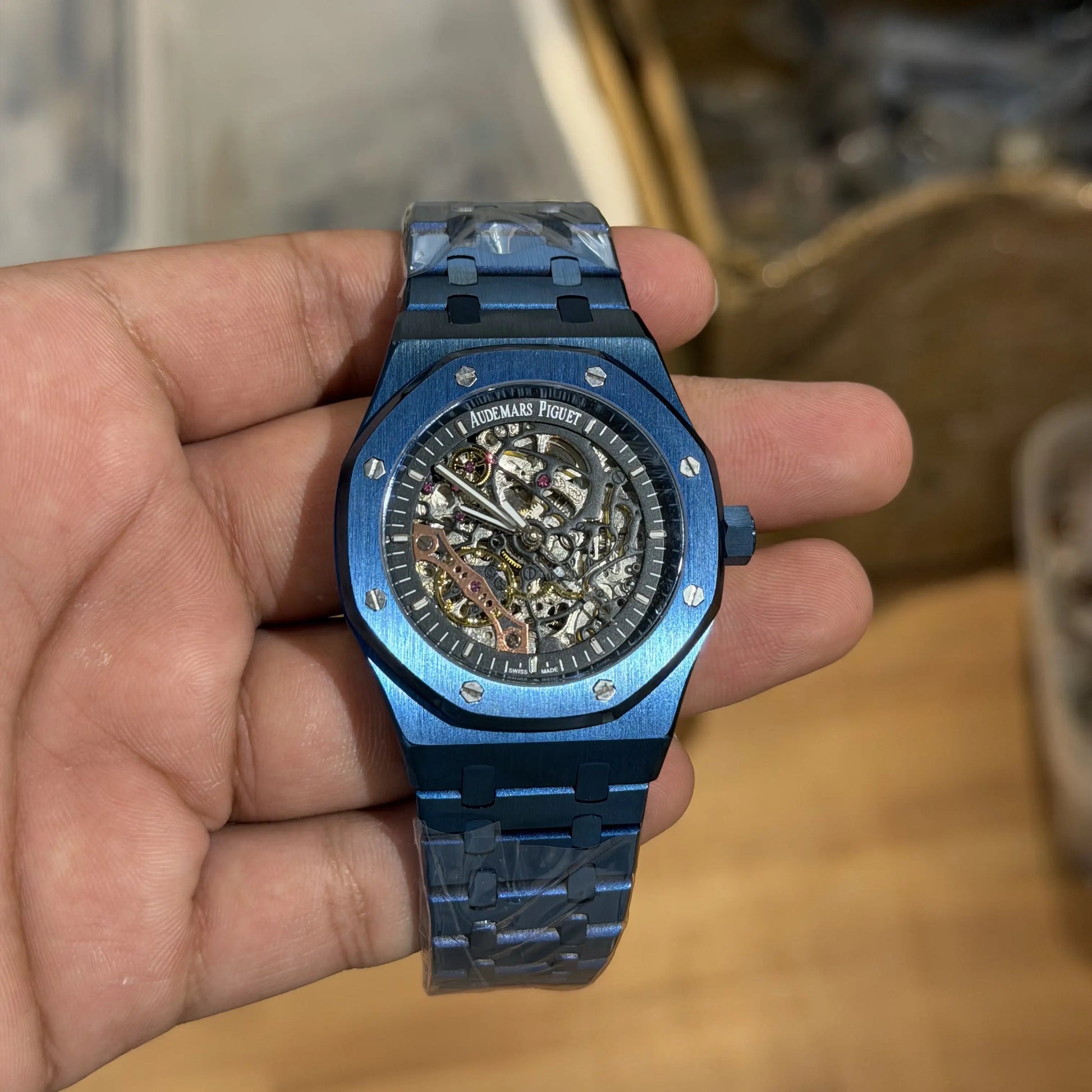 Audemar_s Piguet Skeleton Auto blue