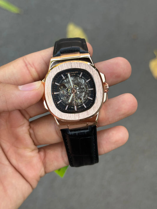 Pate k Phillipe Nautilus Leather Automatic