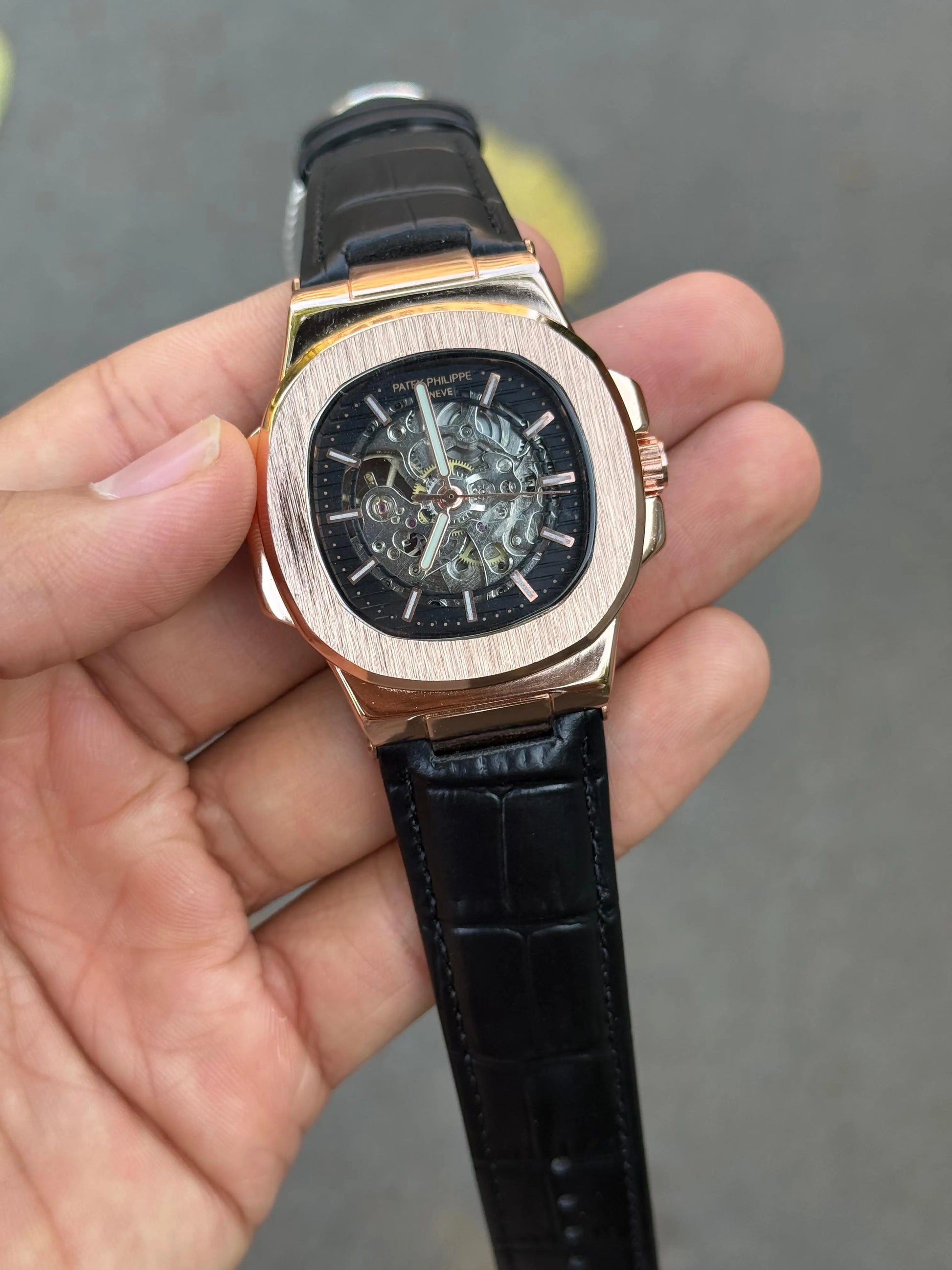 Pate k Phillipe Nautilus Leather Automatic